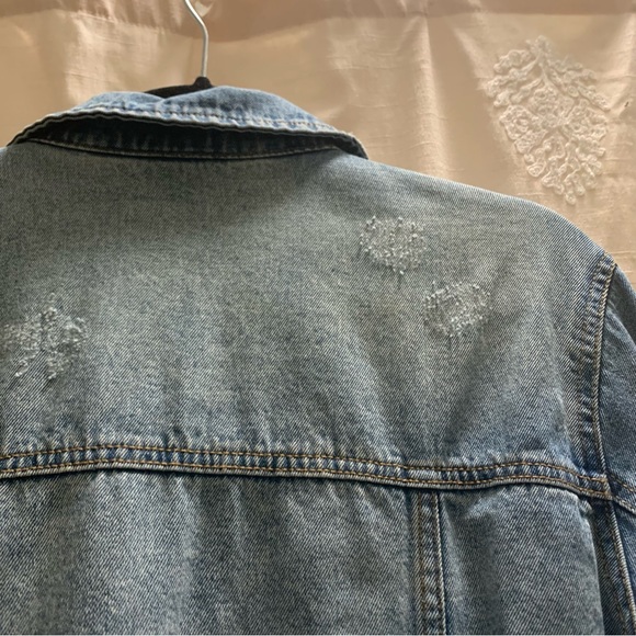 Distressed Oversized Denim Jacket - Picture 10 of 14
